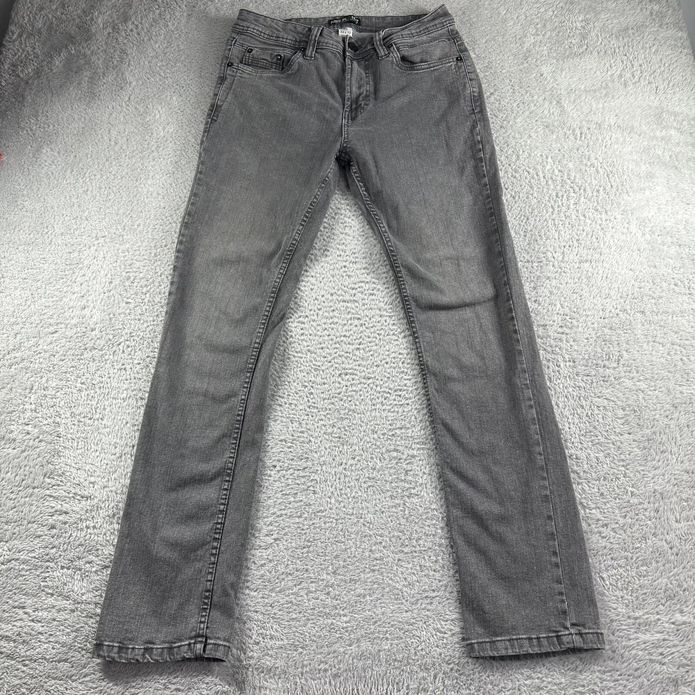 Free Planet Jeans Mens 32x32 (30x30) Gray Wash‎ Sustainable Denim Straight Leg